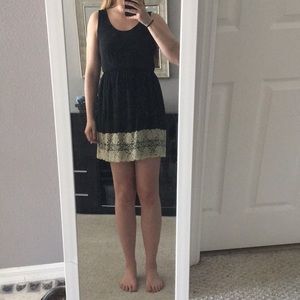 Black dress with lace detail